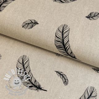Tissu déco Linenlook Big feathers