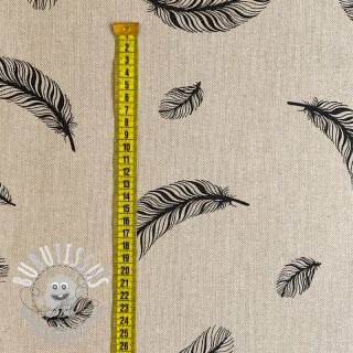 Tissu déco Linenlook Big feathers