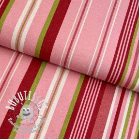 Tissu déco Linenlook Stripe in stripe pink