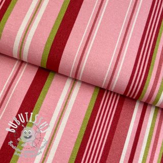 Tissu déco Linenlook Stripe in stripe pink