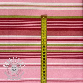 Tissu déco Linenlook Stripe in stripe pink