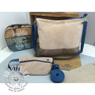 Tissu velours jersey sand