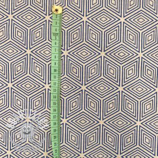 Tissu déco Linenlook Blocks 3D Illusion petrol