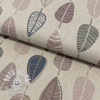 Tissu déco Linenlook Scandi retro leaf