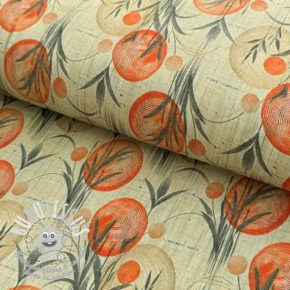 Jersey VISCOSE Enjoy The Silence orange digital print