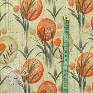 Jersey VISCOSE Enjoy The Silence orange digital print