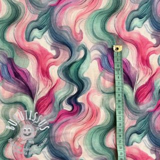 Jersey VISCOSE Silent Flow pink digital print
