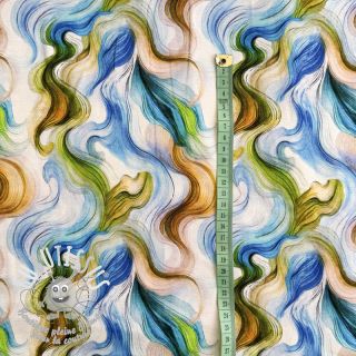 Jersey VISCOSE Silent Flow green digital print