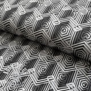 Jersey VISCOSE Structure grey digital print