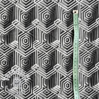 Jersey VISCOSE Structure grey digital print