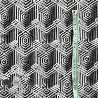 Jersey VISCOSE Structure grey digital print
