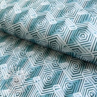 Jersey VISCOSE Structure blue digital print