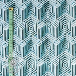 Jersey VISCOSE Structure blue digital print