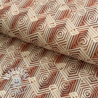 Jersey VISCOSE Structure beige digital print