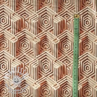 Jersey VISCOSE Structure beige digital print