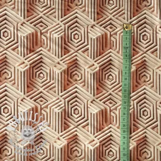 Jersey VISCOSE Structure beige digital print