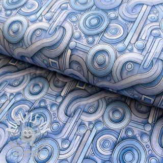 Jersey VISCOSE Unity blue digital print