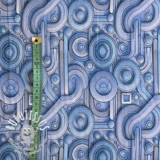 Jersey VISCOSE Unity blue digital print