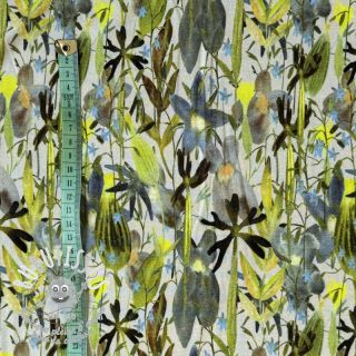 Jersey VISCOSE Vibrant forest lime digital print