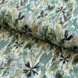 Jersey VISCOSE Vibrant forest green digital print
