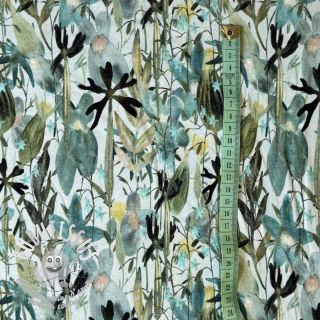 Jersey VISCOSE Vibrant forest green digital print
