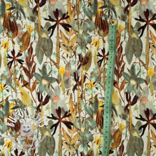 Jersey VISCOSE Vibrant forest brown digital print