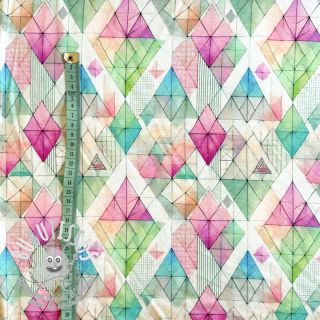 Jersey VISCOSE Stained glass green digital print
