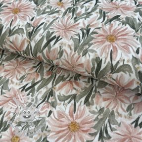 Tissu double gaze/mousseline Bunches of flowers digital print