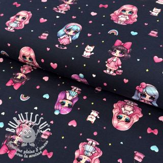 Jersey Dolls navy digital print