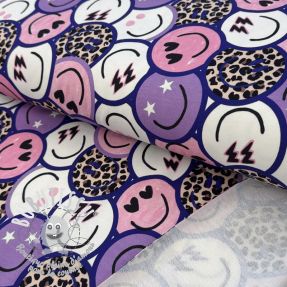 Sweat Happy faces purple digital print
