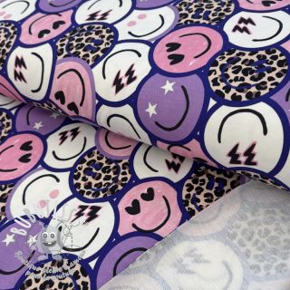Sweat Happy faces purple digital print