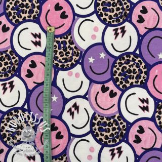 Sweat Happy faces purple digital print