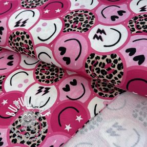 Sweat Happy faces pink digital print