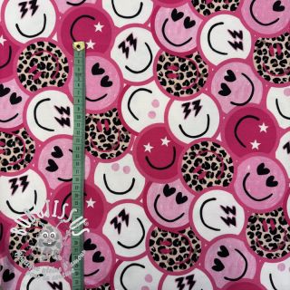 Sweat Happy faces pink digital print
