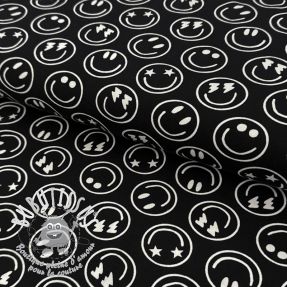 Jersey Happy faces black digital print