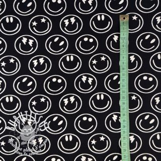 Jersey Happy faces black digital print