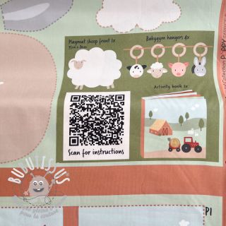 Tissu coton Farm playmat PANEL digital print