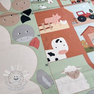 Tissu coton Farm playmat PANEL digital print