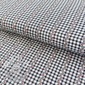 Tissu coton JACQUARD Climbing navy