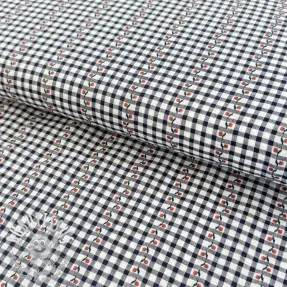 Tissu coton JACQUARD Climbing navy