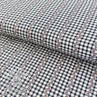 Tissu coton JACQUARD Climbing navy