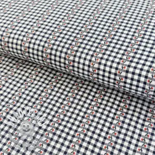 Tissu coton JACQUARD Climbing navy
