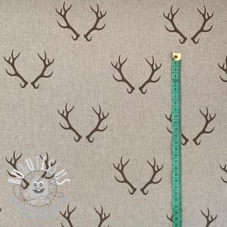 Tissu déco Linenlook Deer antlers