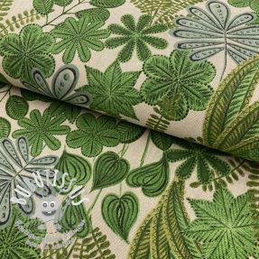 Tissu déco Linenlook Arty botanic leaves