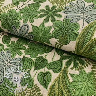 Tissu déco Linenlook Arty botanic leaves