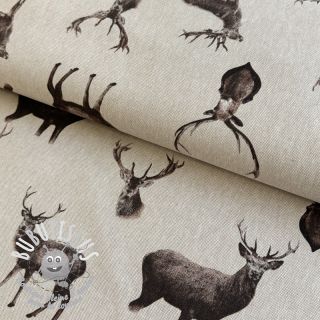 Tissu déco Linenlook Deer lord of the forest