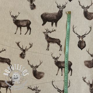 Tissu déco Linenlook Deer lord of the forest