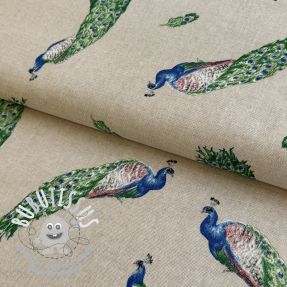 Tissu déco Linenlook Peacock tail