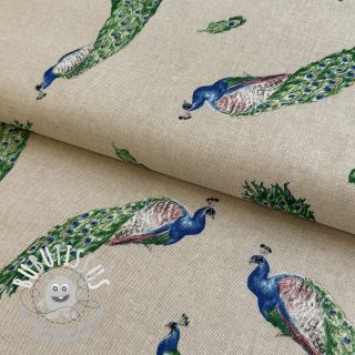 Tissu déco Linenlook Peacock tail