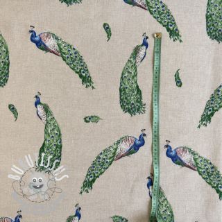 Tissu déco Linenlook Peacock tail